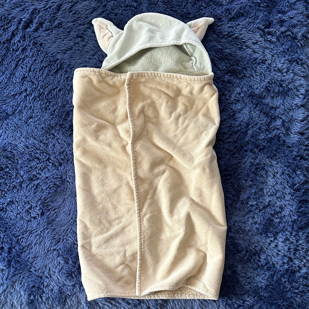 Yoda Hooded Baby Towel with Ears
